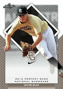 JACOB BLAS 2016 LEAF PERFECT GAME "BLUE" PARALLEL ROOKIE CARD! LTD 10!
