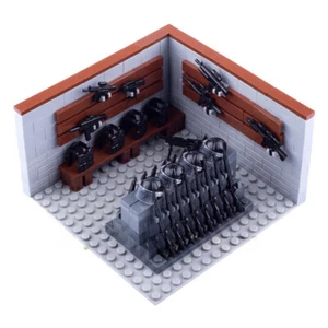 MOC Modern WWII Military Weapon Battle Scene Arsenal Weapon Storage Baseplate - Picture 1 of 4