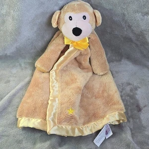 Scentsy Buddy Monkey Moe Lovey Security Blanket 14" Golden Brown Yellow Satin - Picture 1 of 6