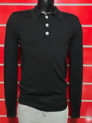 RARE Chanel Uniform 09A 100% Wool Black Polo Sweater Jumper Size 48 - Image 1 of 4