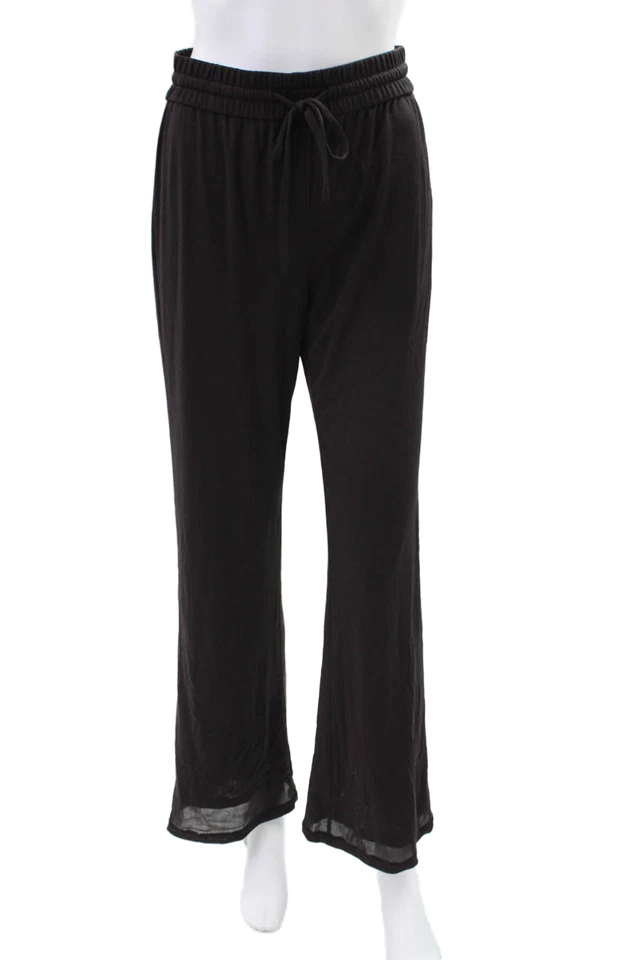 Pantalones de mujer Rebecca Taylor tiro alto pierna ancha marrón talla pequeña Foto 1 de 4