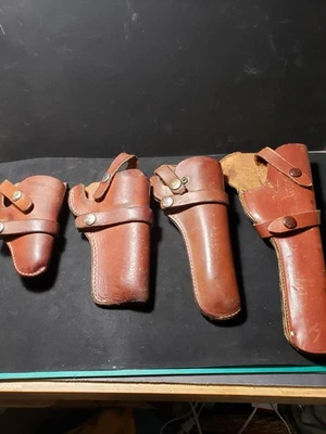 LEATHER HOLSTERS LOT - Red Head/ HUNTER / Longhorn HOLSTERS - Image 1 of 4