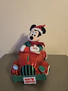 Gemmy Disney Mickey Mouse Weihnachten Urlaub Auto singend beweglich Animation - Bild 1 von 5