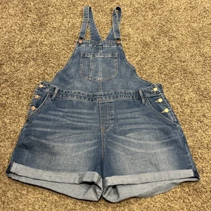 Old Navy Shorts Overalls Shortall Jean Womens XL Blue Boho Casual Summer B21 - Picture 1 of 3