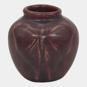 Van Briggle Late 1910s Arts And Crafts Pottery Luna Moth Mulberry Vase 683 - Picture 1 of 6