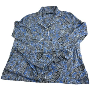 Conjunto de pijama azul cachemir con monograma Lauren Ralph Lauren parte superior e inferior PJ XL - Imagen 1 de 7