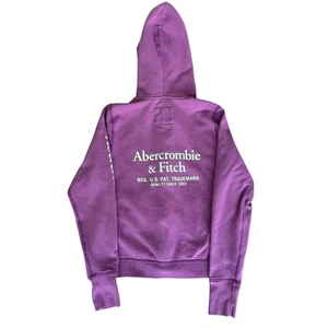 Abercrombie & Fitch Hoodie Damen XS Lila Full Zip Kapuzenpullover Grafik - Bild 1 von 6