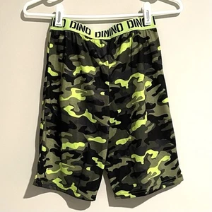 Jellifish Kids Boys Size 8 Medium Dinosaur Dino Shorts Camouflage Camo Green - Picture 1 of 3