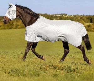 Fliegendecke Waldhausen Protect mit abnehmbarem Halsteil in silbergrau, Gr. 145  - Bild 1 von 6