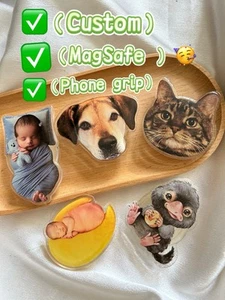Custom Dog /Cat/human Being MagSafe Phone Grip - Picture 1 of 6