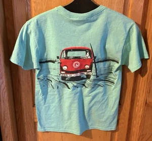 Grünes T Shirt Gr. L Kinder W Bus   - Bild 1 von 3