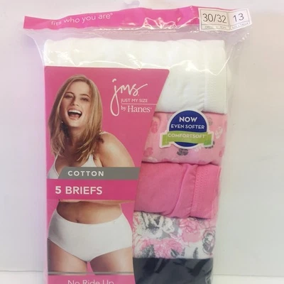 New Vintage Just My Size 5 Pack Women's Cotton Briefs Size 13 - Image 1 of 2