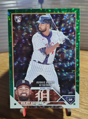 2023 Topps Update Series - Rookie Debut Riley Greene #US298 Green Foil /499 (RC) - Image 1 of 2