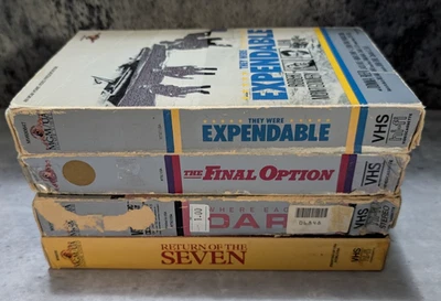 MGM big box VHS lot. The Final Option, Return of the Seven, + more.  TESTED! - Image 1 of 4