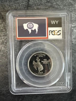 2007-S State Label - Proof Quarter - Wyoming - PCGS PR69DCAM - Image 1 of 2