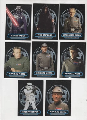VILLAINS OF THE EMPIRE STAR WARS ROGUE ONE 2016 TOPPS COMPLETE INSERT SET 8 CARD - Image 1 of 2