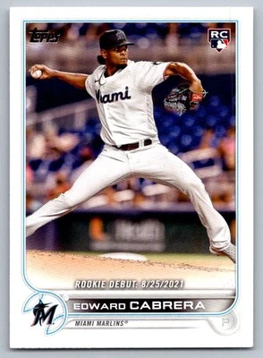 2022 Panini Chronicles Edward Cabrera Rookie Miami Marlins #6 - Image 1 of 2