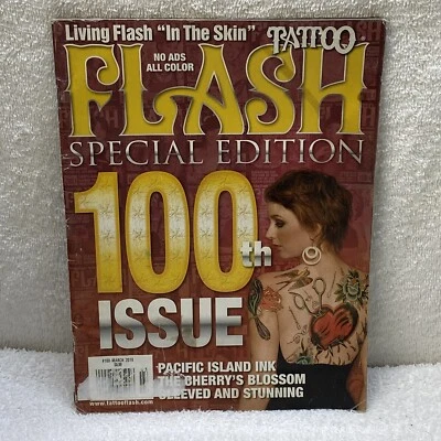 TATTOO FLASH Magazine #100 March 2010 No Ads All Color - Special Edition 100th - Image 1 of 3