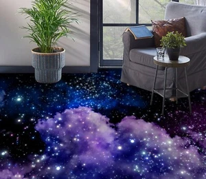 3D Purple Cloud SKE1070 Floor Wall Paper Wall Print Decal Wall Deco Bea - Picture 1 of 5