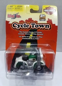 2007 Maisto CYCLE TOWN Green & White HARLEY-DAVIDSON Duo Glide Motorcycle NIP - Picture 1 of 4
