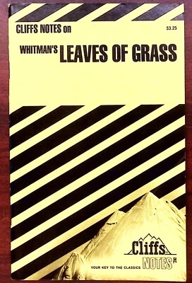 1972 CLIFFS NOTES ON WHITMAN'S LEAVES OF GRASS EXCELLENT COND NO MARKS  B1690 - Image 1 of 4