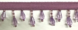 1" Perlen Träne Fransenborte - 6 Yards! - Bild 1 von 3