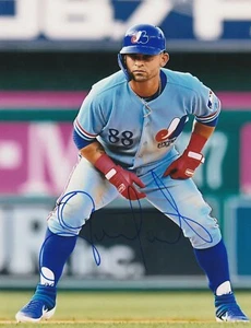 GERARDO PARRA WASHINGTON NATIONALS THROWBACK MONTREAL EXPOS ACTION SIGNED 8x10 - Picture 1 of 1