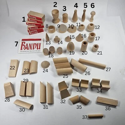 Juego de Apilamiento de Madera Bandu Bloque de Madera Individual Piezas de Repuesto TÚ ELIGES Foto 1 de 4