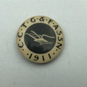Cook County Farmers Agriculture Pinback Button Badge 1911 Vintage Antique CCTG&F - Picture 1 of 12