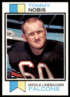 1973 Topps Football Cards Tommy Nobis Atlanta Falcons #385 - Image 1 of 2