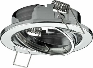 Einbaustrahler Chrom/glänzend inkl. GU10 Fassung 230 Volt ideal für LED - Foto 1 di 1