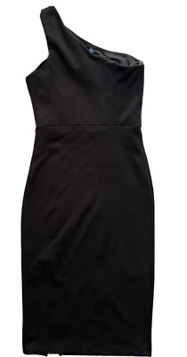 Vestido ajustado negro de un hombro soprano para mujer talla XS  Foto 1 de 4