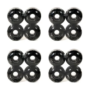 4 Sets of 4 New Blank Black 52mm X 32mm Skateboard WHEELS 95A - Picture 1 of 7
