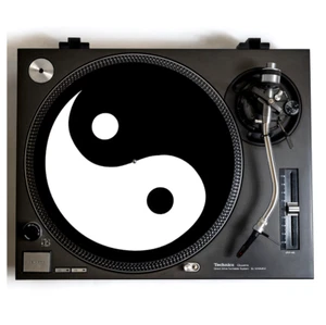 DJ Turntable Slipmats For Universal Vinyl Record Players Yin Yang DJ Slip Mat - Picture 1 of 1