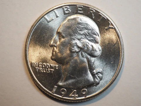 1949 D WASHINGTON SILVER QUARTER *NICE COIN!*  FREE SHIPPING! A2569 Cover