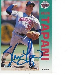 Fleer #219 1992 firmado por Kevin Tapani - Minnesota Twins - Imagen 1 de 1