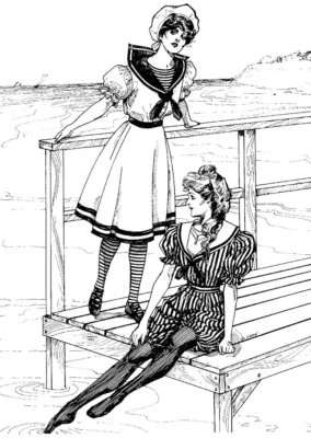 Folkwear #253 Vintage Swim Suit Bathing Costume Romper - Sewing Pattern Only - Image 1 of 3