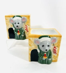 Juego de 2 velas navideñas de ratones de tía Sadie  - Imagen 1 de 16