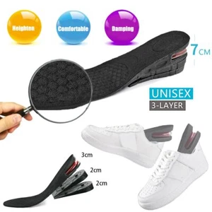 Men's Women's Heel Lift Insert Height Adjustable Shock Absorbing Booster Insole - Picture 1 of 7