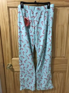 FLIRTITUDE - GIRLS - SLEEP PANTS - CANDY CANES -GREEN- SIZE LARGE (2-TW-2318) - Picture 1 of 5
