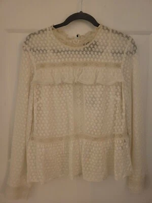  Beautiful Needle and thread embroidered blouse  SZ 12 - Image 1 of 3