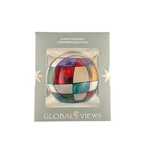 Global Views Stained Glass Holiday Christmas Tree Ornament NIB - Picture 1 of 2