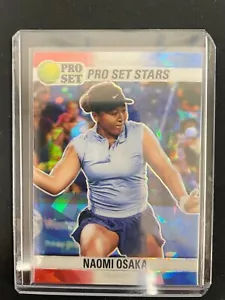 NAOMI OSAKA 2021 LEAF PRO SET STARS RED WHITE BLUE CRACKED ICE /3 TENNIS *9155 - Picture 1 of 2