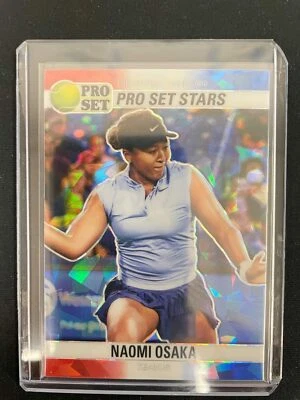 NAOMI OSAKA 2021 LEAF PRO SET STARS RED WHITE BLUE CRACKED ICE /3 TENNIS *9155 - Image 1 of 2