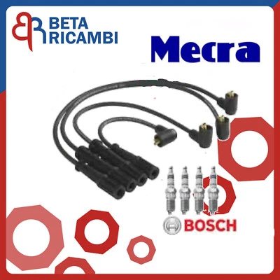 KIT CAVI CANDELA FIAT PUNTO 1,2  16 V  DA 02/1999  + 4 CANDELE - Immagine 1 di 4