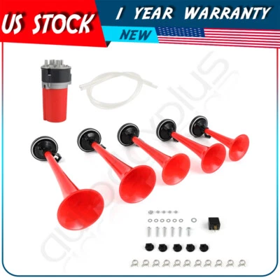 5  Trumpets Ultra Loud Dixie Musical  Air Horn Kit Dukes of Hazzard General Lee Foto 1 de 4