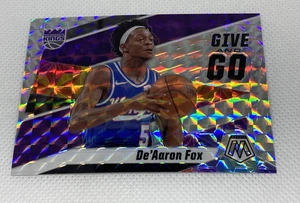 2019-20 Mosaic De'Aaron Fox Mosaic Silver Prizm Refractor Give and Go Insert - Picture 1 of 2