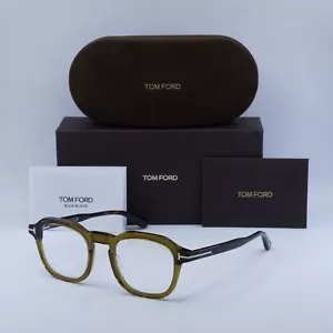 TOM FORD FT5836-B 098 Transparent Olive 49mm Eyeglasses New Authentic - Picture 1 of 6