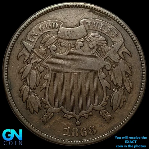 1868 2 Cent Piece  #E6219 Cover