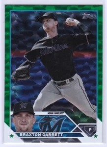 Braxton Garrett /499 GREEN FOIL 2023 Topps Update #US113 Miami Marlins - Picture 1 of 2